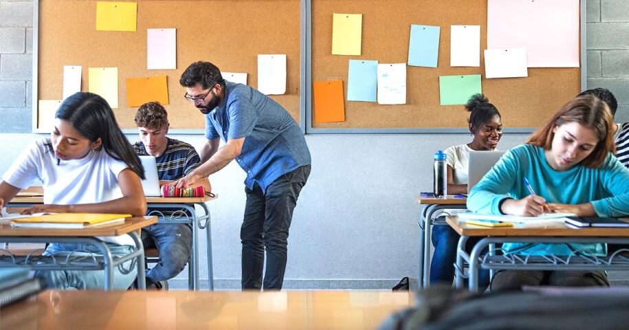 High school classroom