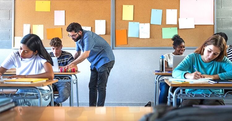 High school classroom