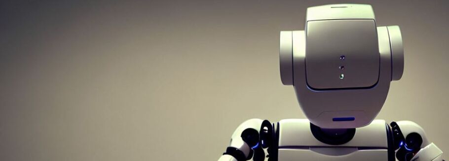 Robot representing AI tools for college admissions and academic advising.