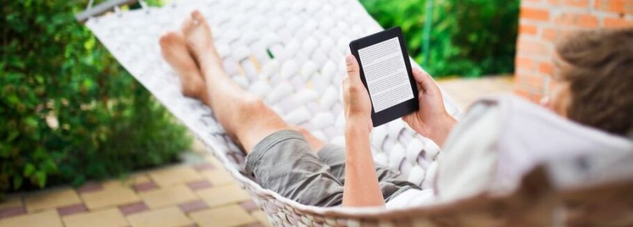 Outside Reading on a Hammock