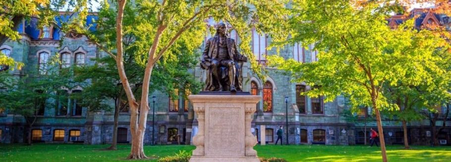 Benjamin Franklin statue on the University of Pennsylvania campus in Philadelphia.