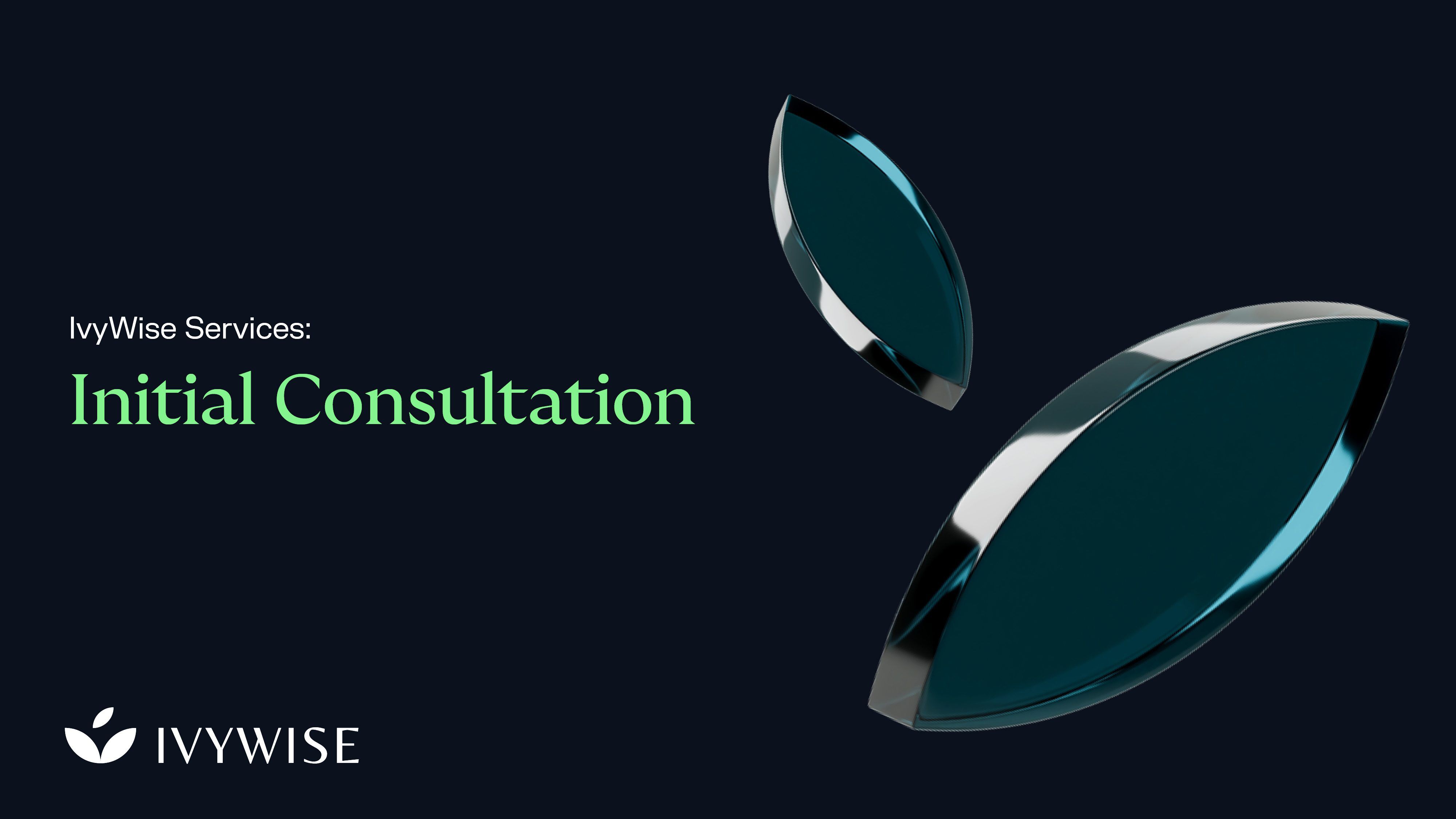 IvyWise initial consultation graphic with stylized leaf shapes.