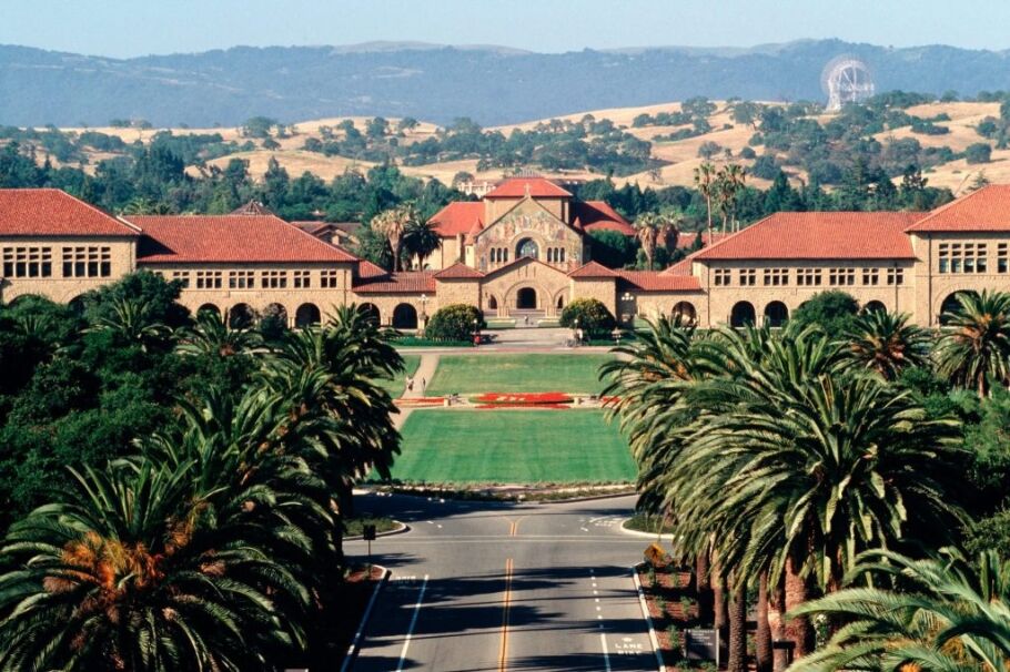 Standford University quad as seen from above