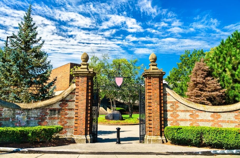 Entrance gate to Harvard University