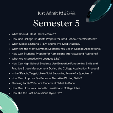 Just Admit It! Podcast — Semester 5