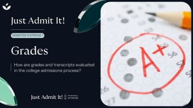 Just Admit It! Podcast S13 E1 - How Are Grades and Transcripts Evaluated in the College Admissions Process