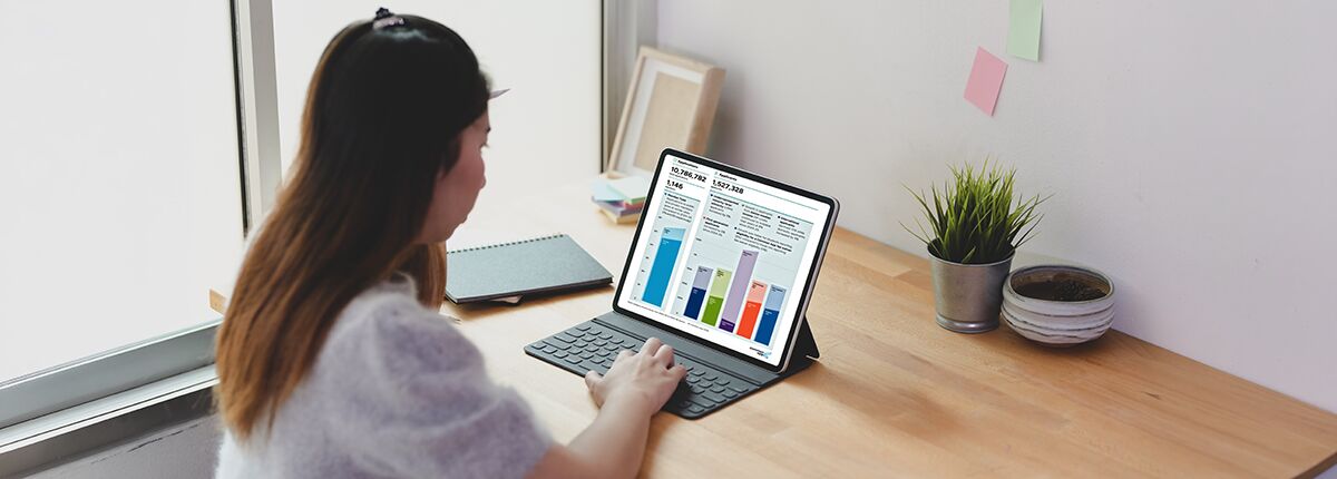 Students reading Common App report on college admissions trends