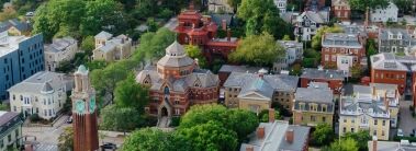 Brown University campus on College Hill, Providence, Rhode Island, United States.